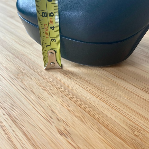 Black Leather Enzo Angiolini Platform Heels-8M - Picture 13 of 13